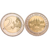 Германия 2 евро 2007 Мекленбург-Передняя Померания (Шверинский Замок)