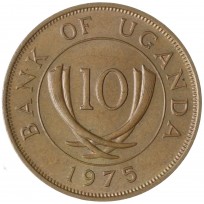 Монета Уганда 10 центов 1975