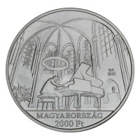 Монета Венгрия 2000 форинтов 2021 100 лет со дня рождения Дьёрдя Цифры