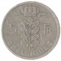 Монета Бельгия 5 франков 1950