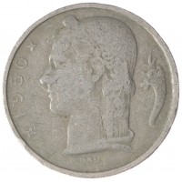 Монета Бельгия 5 франков 1950