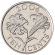 Бермудские острова 10 центов 2004