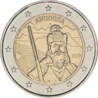 Монета Андорра 2 евро 2022 Карл Великий