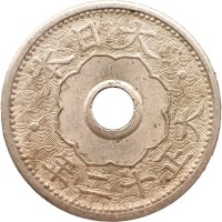 Монета Япония 10 сен 1923