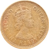 Монета Гонконг 10 центов 1968