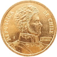 Монета Чили 10 песо 2017