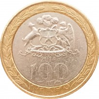Монета Чили 100 песо 2014