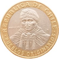 Монета Чили 100 песо 2014