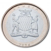 Монета Замбия 2 квача 2024