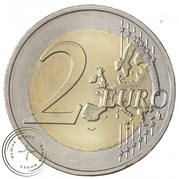 Греция 2 евро 2012 10 лет наличному обращению евро