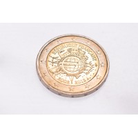 Монета Франция 2 евро 2012 10 лет наличному обращению евро
