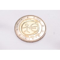 Монета Мальта 2 евро 2009 10 лет экономическому и валютному союзу