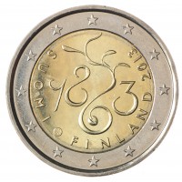 Монета Финляндия 2 евро 2013 150 лет парламенту
