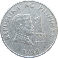 Монета Филиппины 1 песо 1998