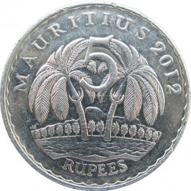 Монета Маврикий 5 рупий 2012
