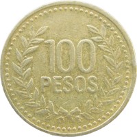 Монета Колумбия 100 песо 1995
