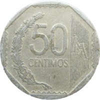 Монета Перу 50 сентимо 2013
