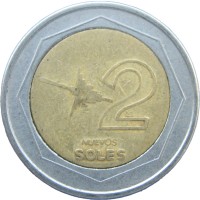 Монета Перу 2 соль 1994