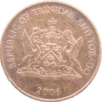 Монета Тринидад и Тобаго 1 цент 2006