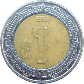 Монета Мексика 1 песо 1998