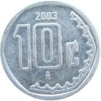 Монета Мексика 10 сентаво 2003