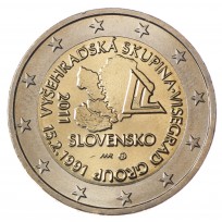 Монета Словакия 2 евро 2011 Вишеград