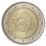 Италия 2 евро 2012 10 лет наличному обращению евро