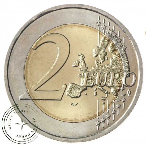 Италия 2 евро 2012 10 лет наличному обращению евро