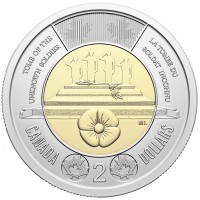 Канада 2 доллара 2025 Могила Неизвестного Солдата набор 2 монеты