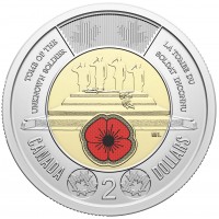 Канада 2 доллара 2025 Могила Неизвестного Солдата набор 2 монеты