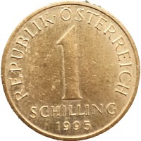 Монета Австрия 1 шиллинг 1995
