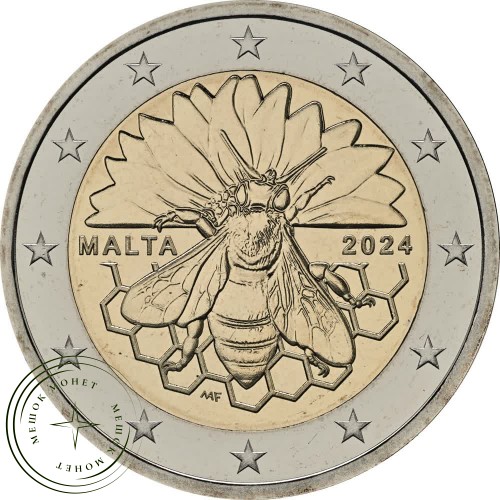 Мальта 2 евро 2024 Мальтийская медоносная пчела — 937042368