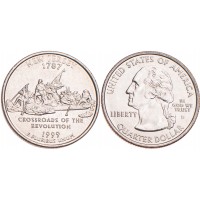Монета США 25 центов 1999 Нью-Джерси