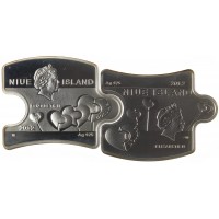 Острова Ниуэ 1 доллар 2012 Ты и Я (набор 2 монеты)