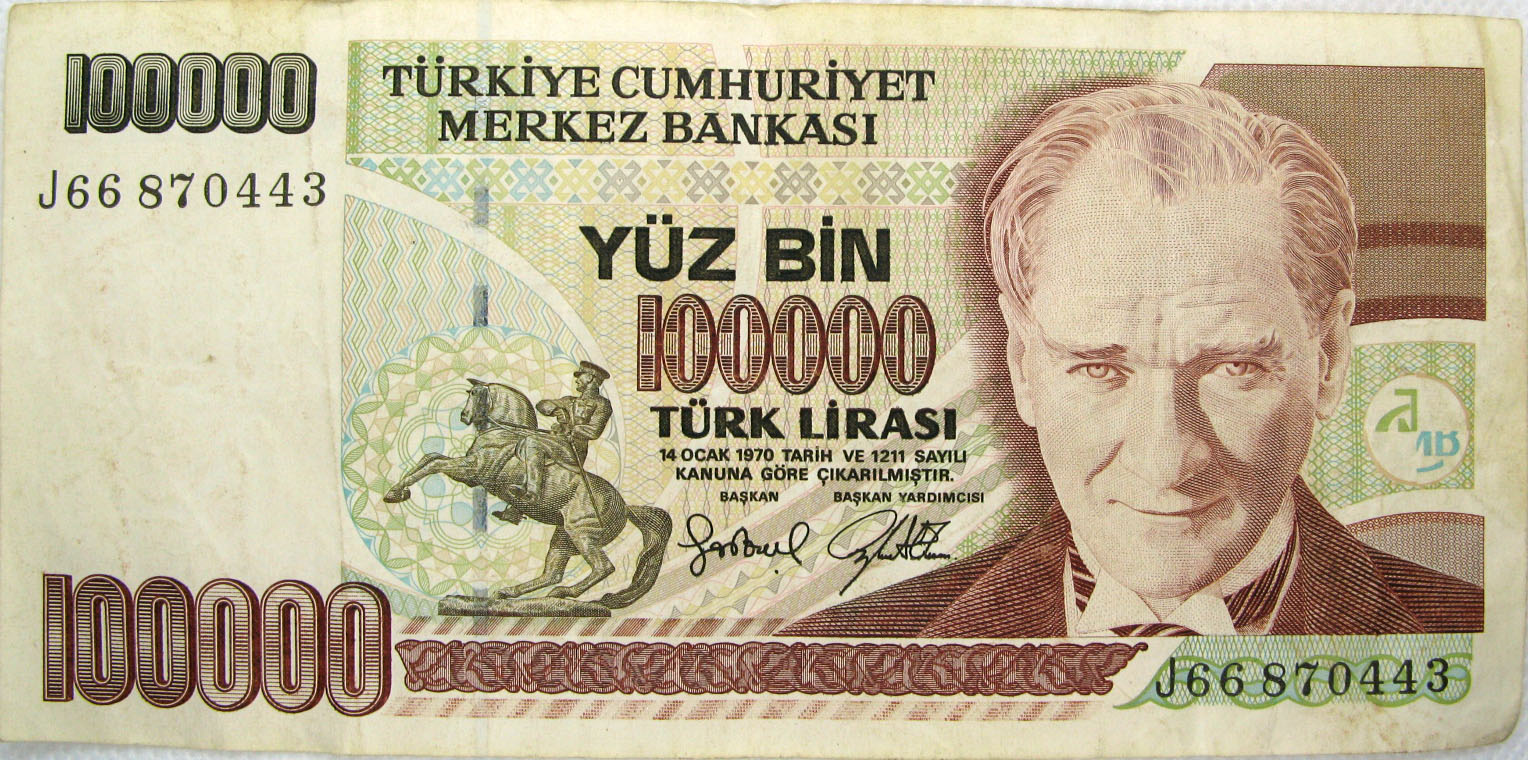 Банкноты Турция 100 лир 1970