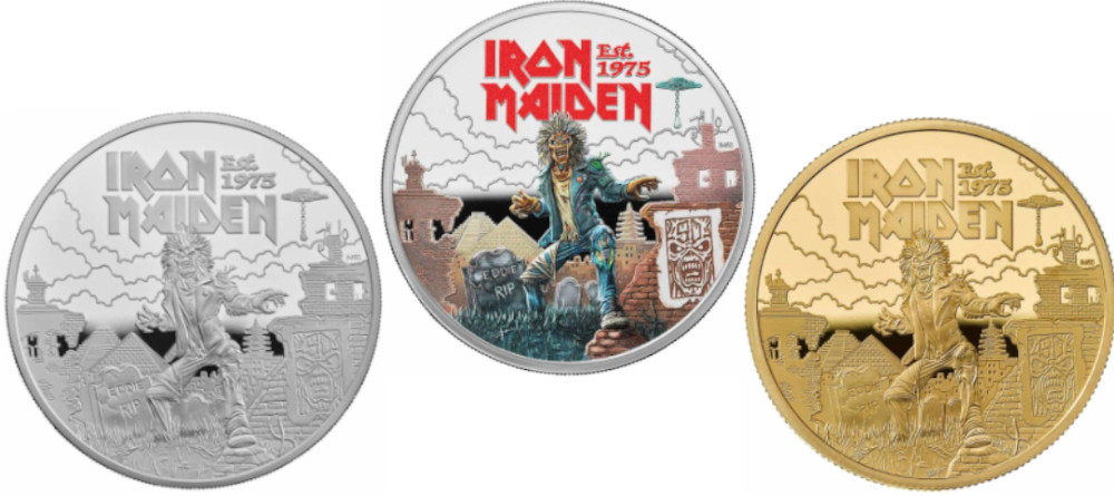 Памятная монета с изображением маскота Iron Maiden Эдди