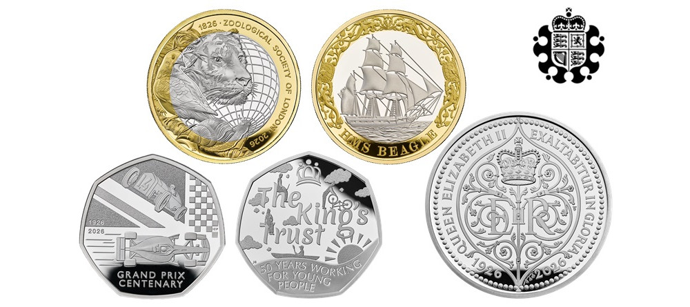 Памятная монета Великобритании 2026 года 5 фунтов — королева Елизавета II, центенарий