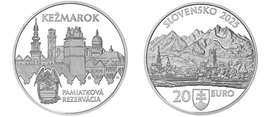 Памятная монета Кежмарок 2025 года