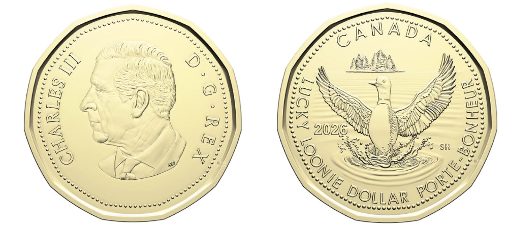 Коллекционная монета Канады 2026 года Счастливая луни в специальном рулоне