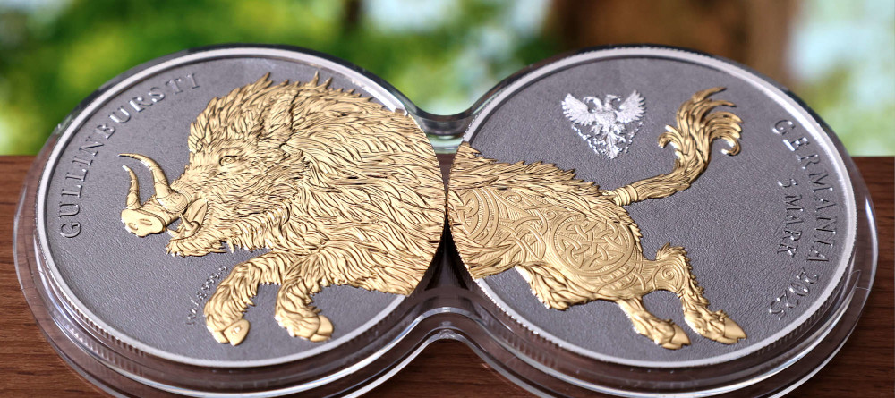 Монета Gullinbursti из серии Germania Beasts