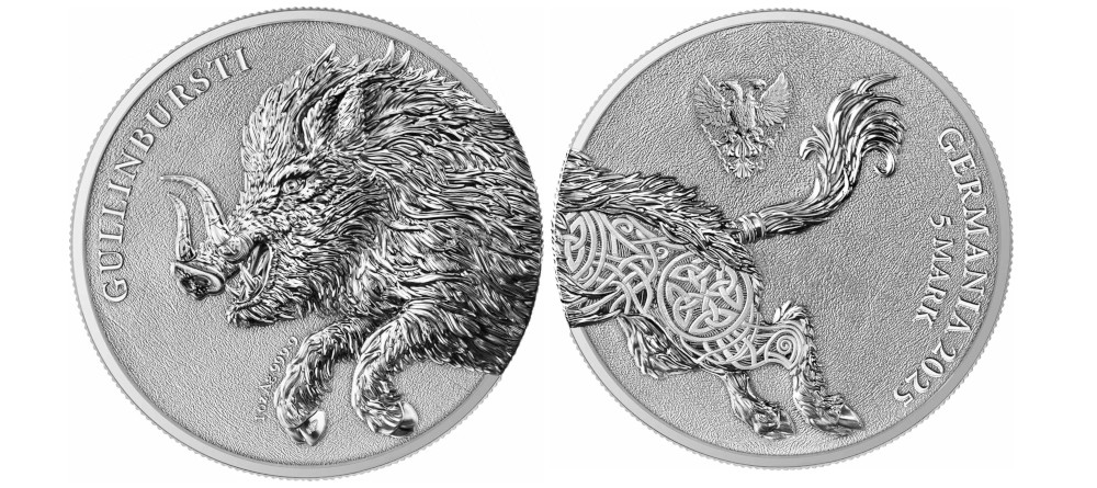Монета Gullinbursti из серии Germania Beasts