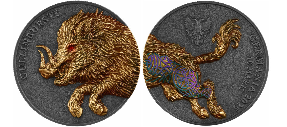Монета Gullinbursti из серии Germania Beasts