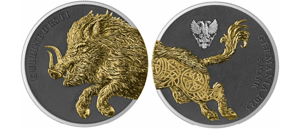 Монета Gullinbursti из серии Germania Beasts