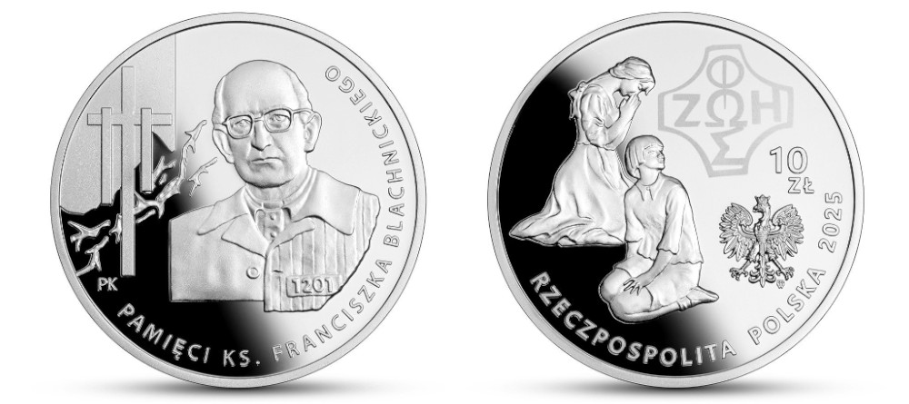 Памятная монета Польши с изображением Францишека Блахницкого