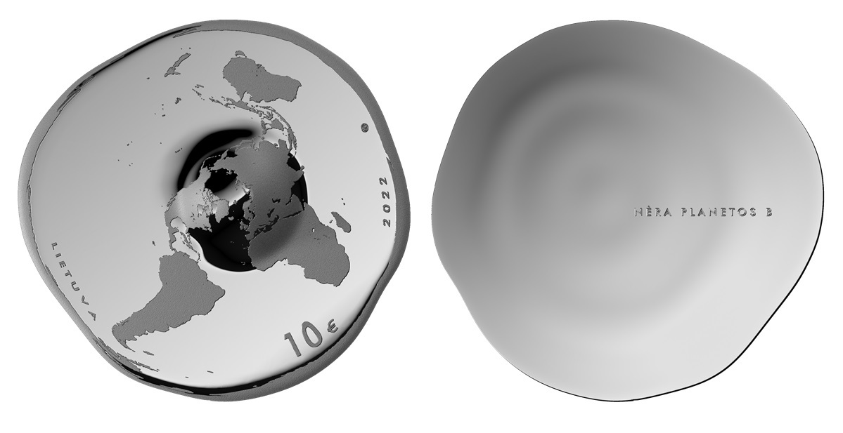 Монеты планета земля. Монета с планетой. Серебро Литва. 2 Евро Литва 2022. Планета из монет.